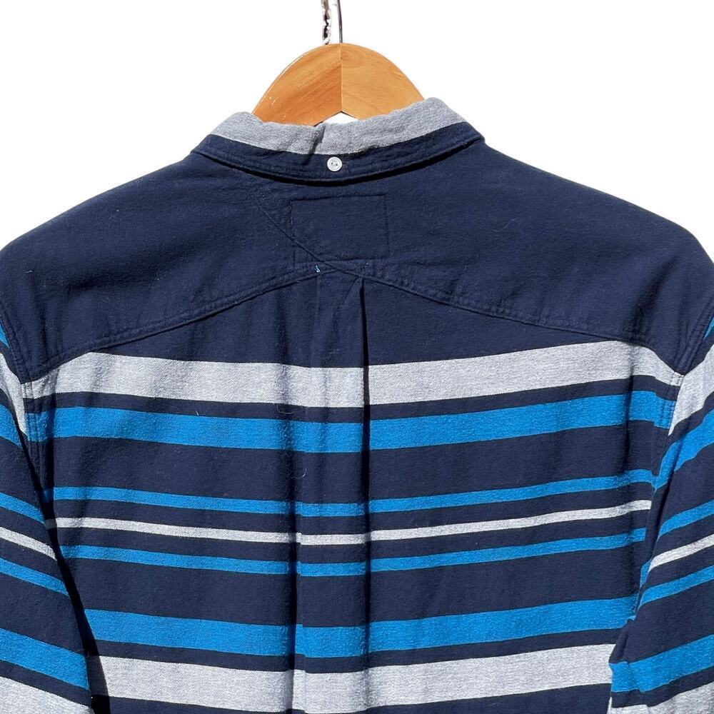SCOTCH & SODA Men’s Amsterdams Blauw Wool Blend Striped Flannel Shirt - Picture 6 of 6